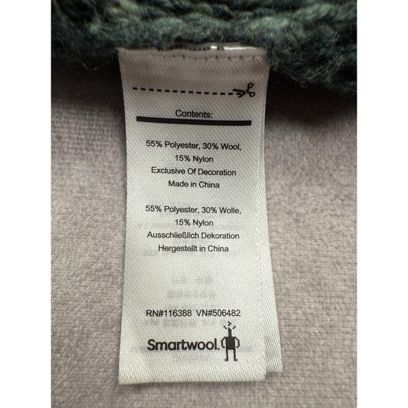 Smartwool Sweater Mens Large Green Gray‎ Buffalo Plaid Wool Blend Pullover F21 - Picture 16 of 16